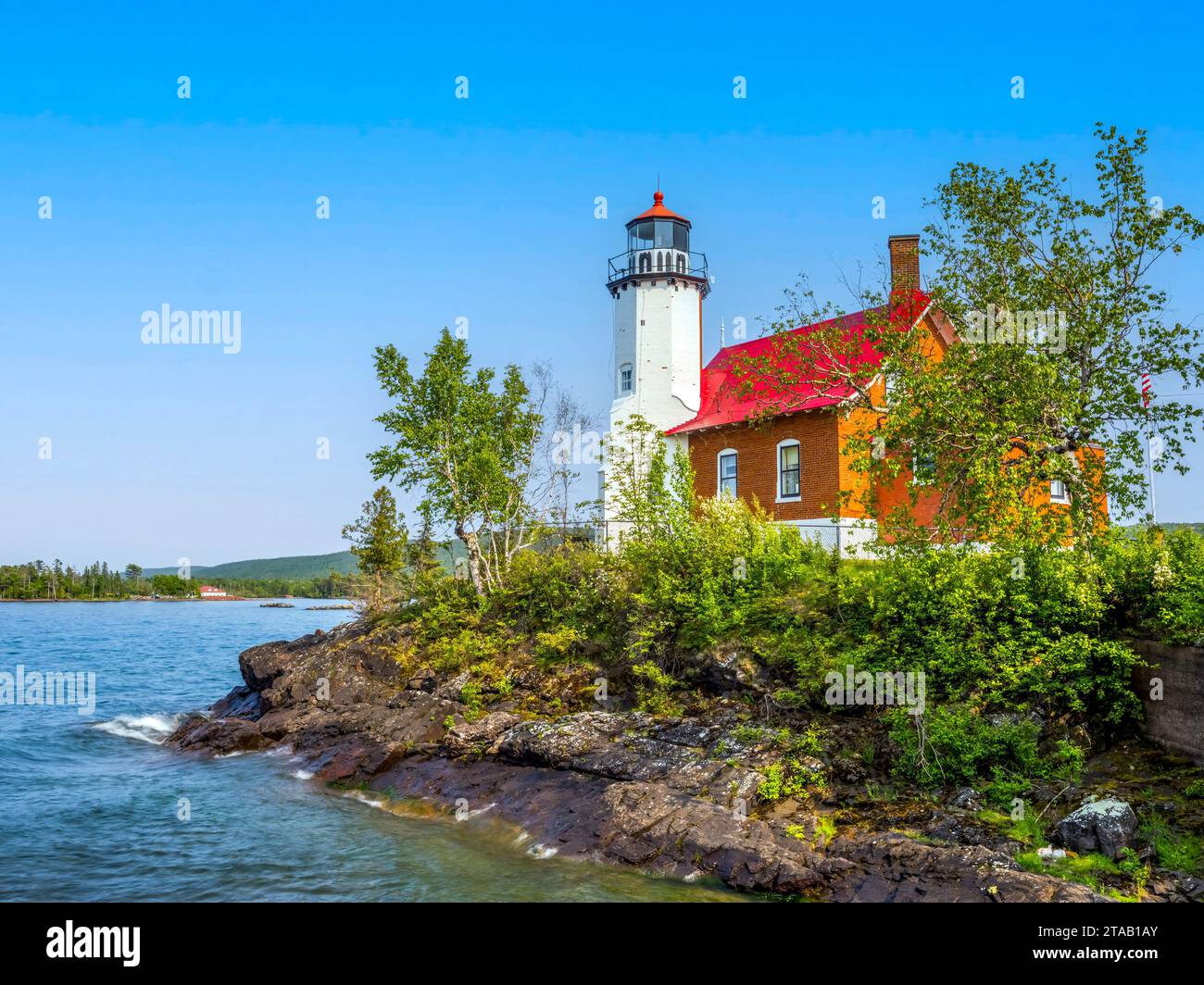 Leuchtturm am Lake Superior, Michigan, USA Stockfoto