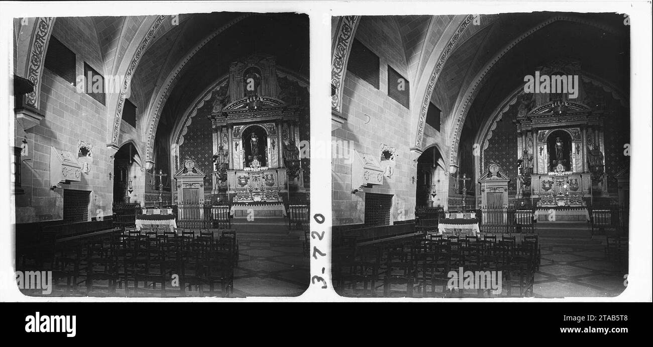 Vista Interior Parcial d' una església de Montblanc. Stockfoto