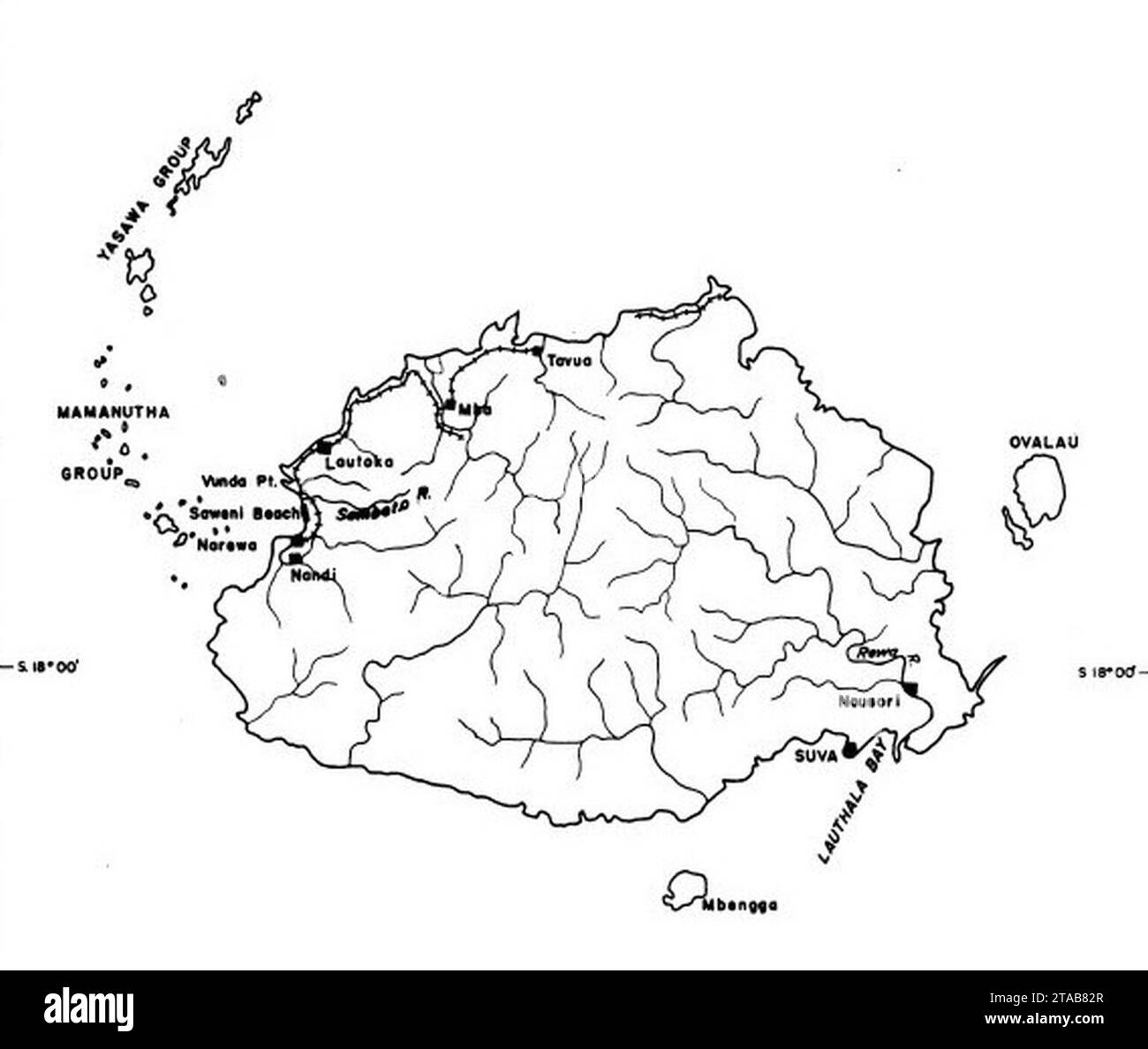 Viti-Levu-Inseln. Stockfoto