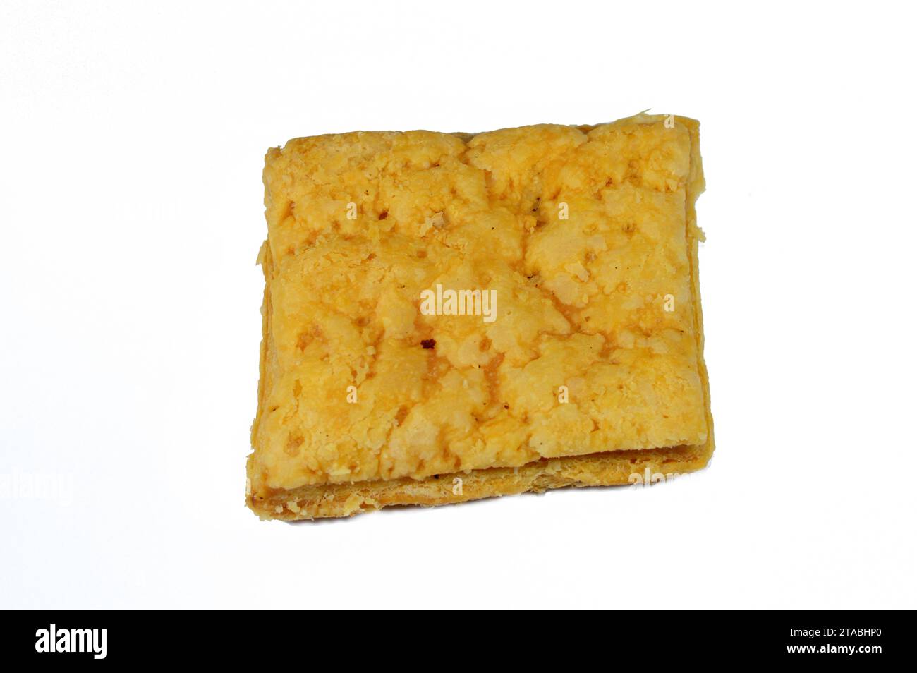 mille-feuille, Millefeuille, Napoleon, Vanille- und Vanillepudding-Scheibe, ein französisches Dessert aus Blätterteig, der mit einer Creme überzogen wird Stockfoto