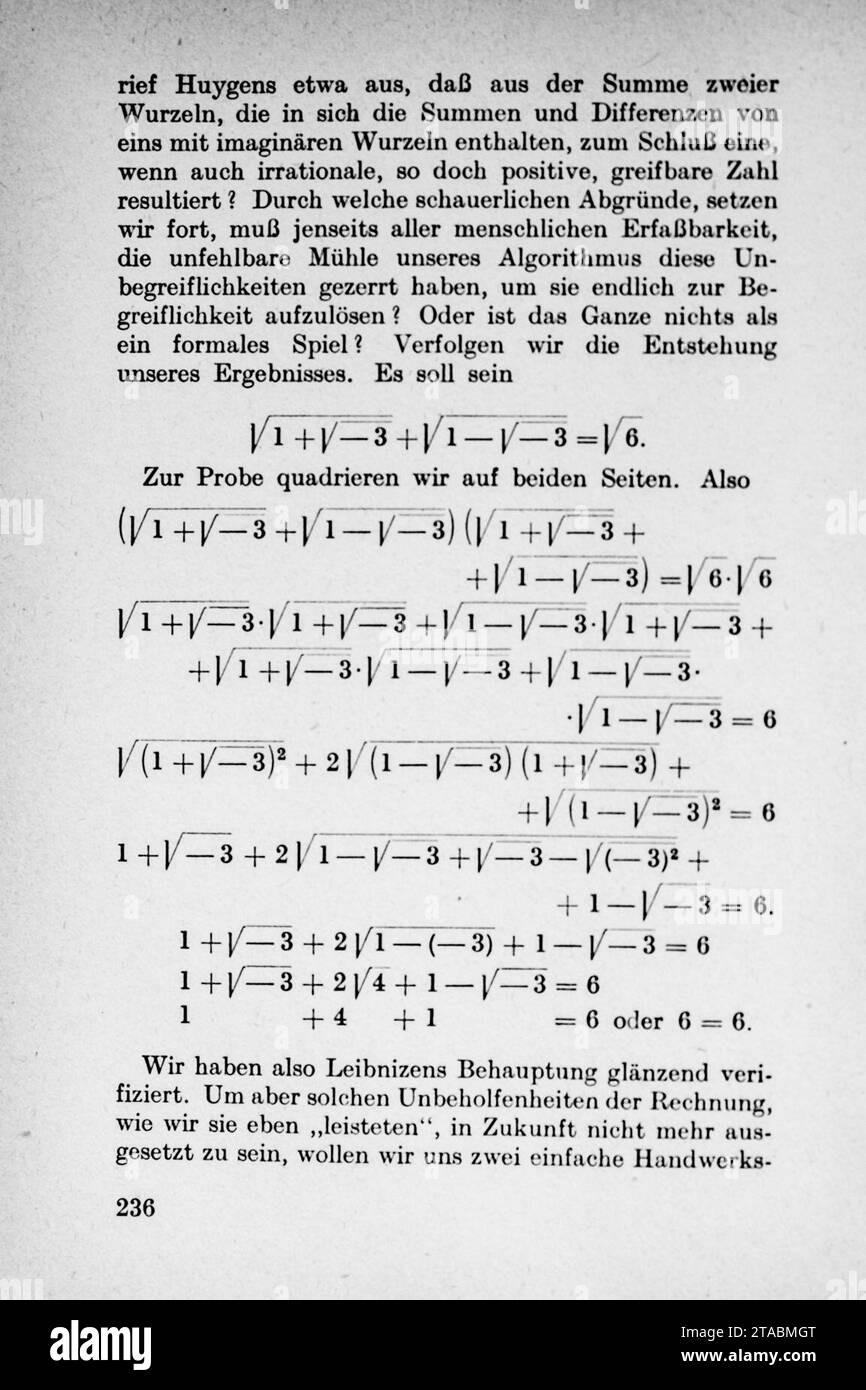 Vom Einmaleins zum Integral - Seite 236. Stockfoto