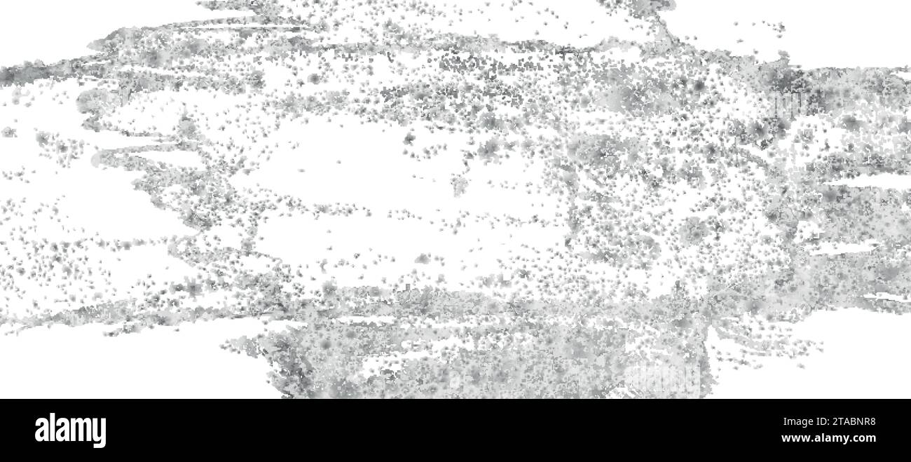 Weiße graue Tinte Aquarellgrunge abstrakter Hintergrund. Vektordesign Stock Vektor