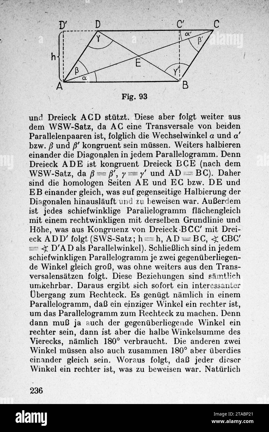 Vom Punkt zur Vierten Dimension Seite 236. Stockfoto