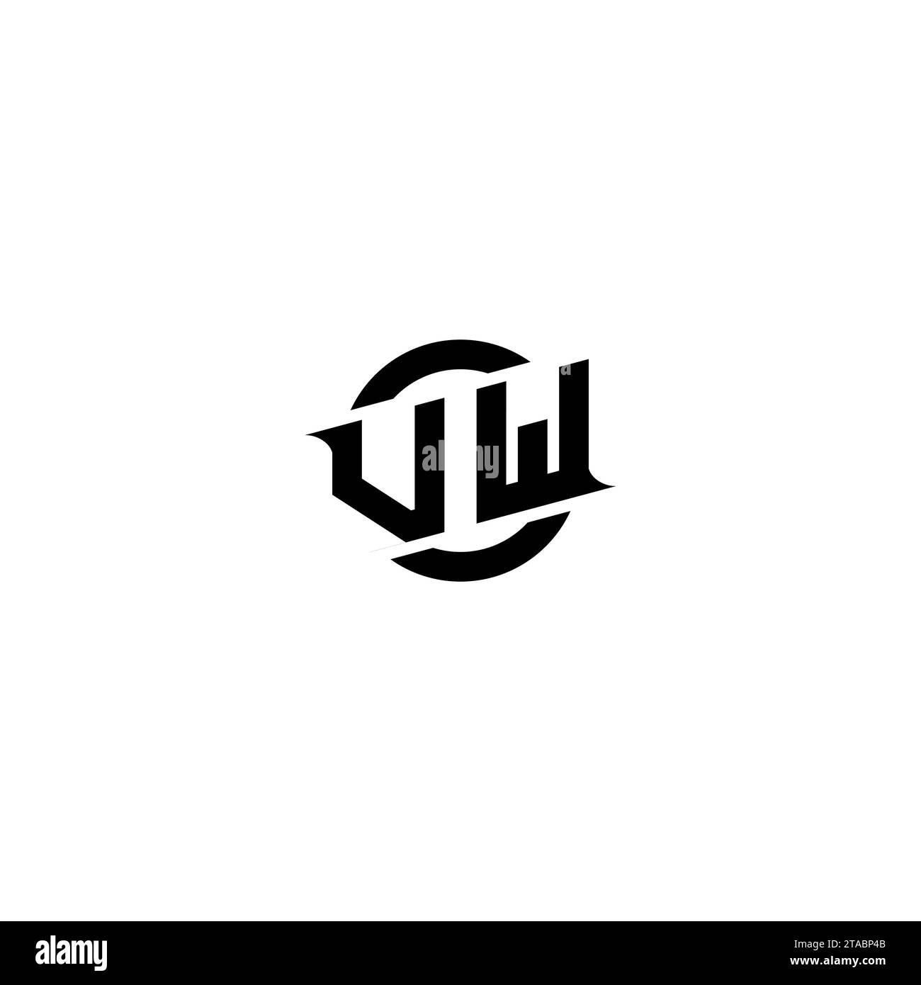 VW Anfangsspiel-Logo, Bannerdesign für Ihr E-Sport- oder Streaming-Team Stock Vektor
