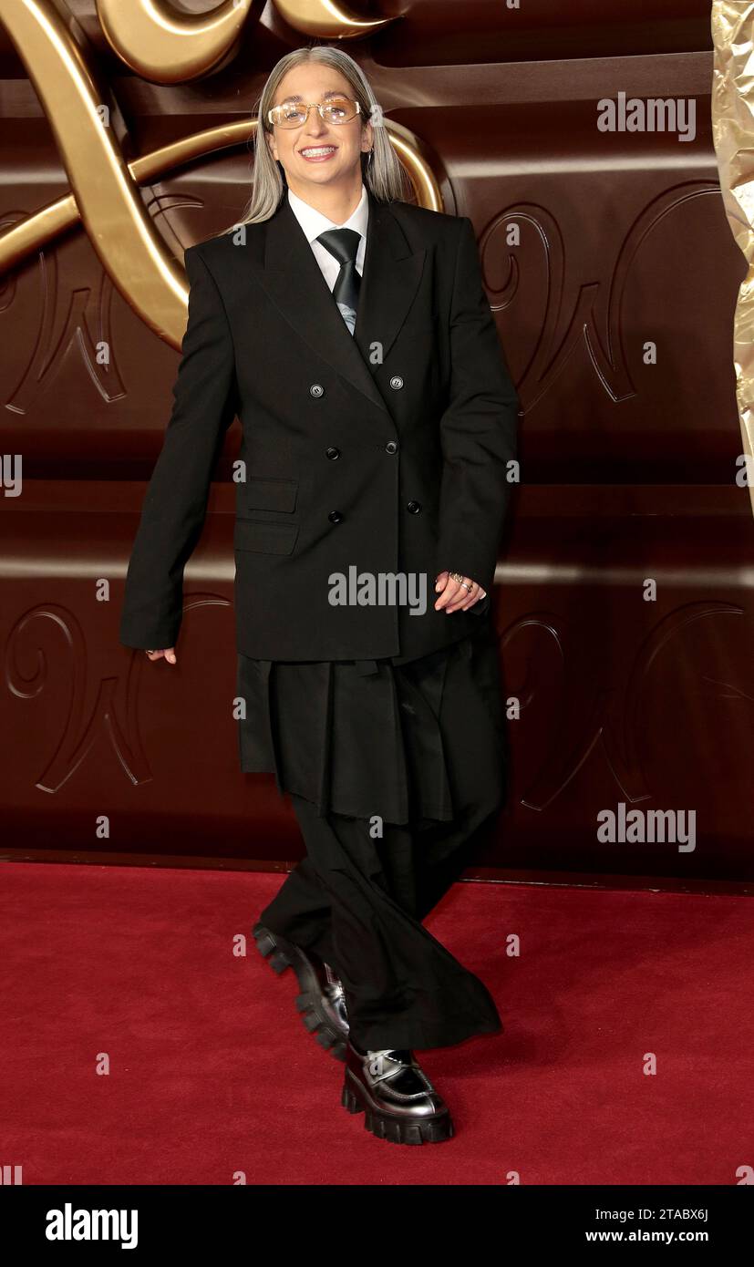 28. November 2023 – London, England, Großbritannien – Harriet Rose nimmt an der Wonka World Premiere in der Royal Festival Hall Teil Stockfoto