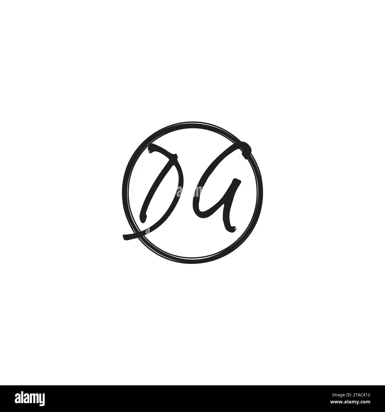 Erste Logo-Buchstaben der GD in hochwertigem, professionellem Design, das auf allen Printmedien gut gedruckt werden kann Stock Vektor