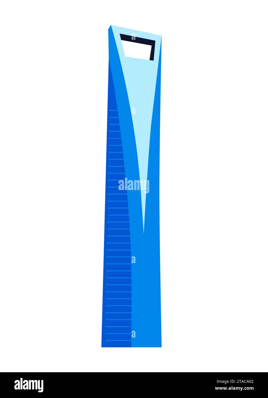Shanghai World Financial Center – flaches Design, Einzelbild Stock Vektor