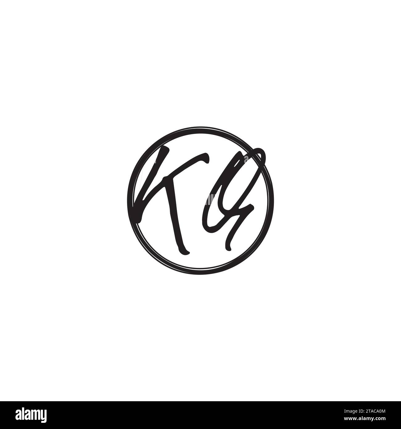 KQ Initial-Logo-Buchstaben in hochwertigem, professionellem Design, das auf allen Druckmedien gut gedruckt werden kann Stock Vektor