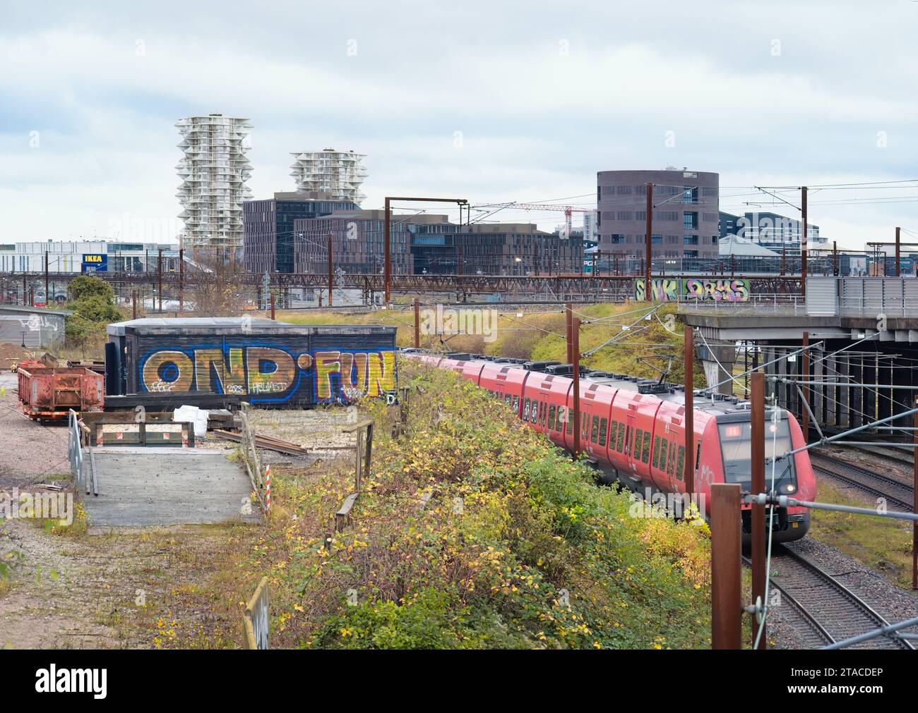 Kopenhagen, Dänemark - Kaktus Towers Apartmenthaus von BIG Stockfoto