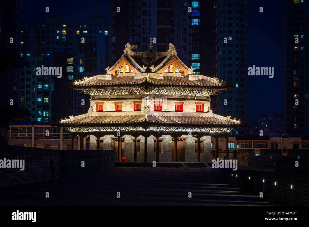 Die Stadtmauer von Datong in China Stockfoto