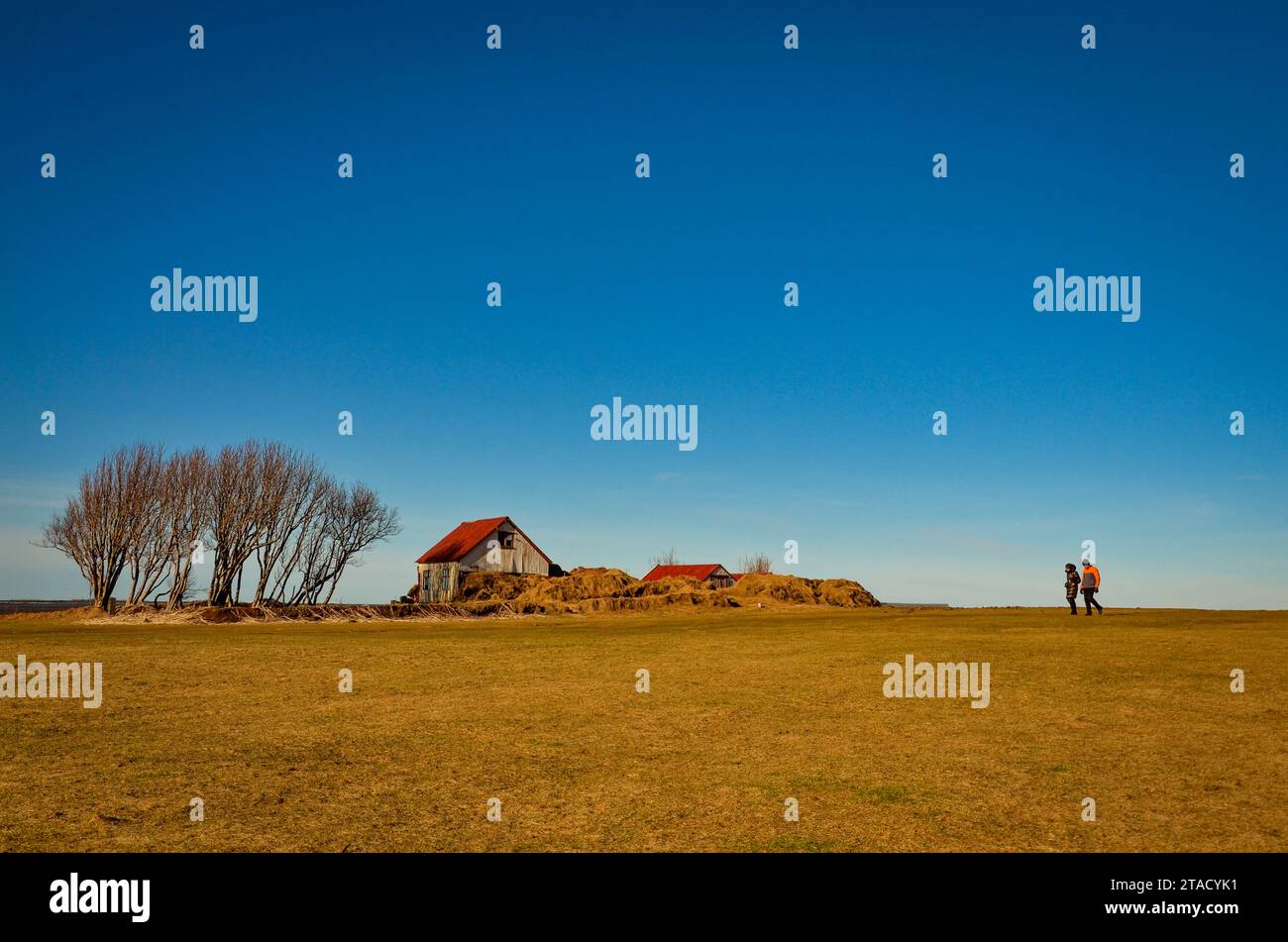 Isländisches Ferienhaus, Island Stockfoto