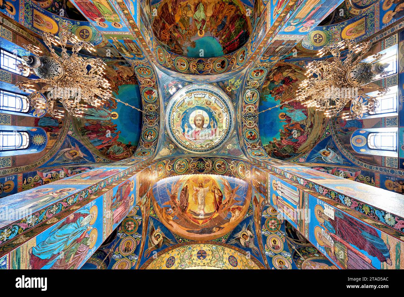St. Petersburg, Russland. Kirche des Erlösers auf dem Blut Stockfoto