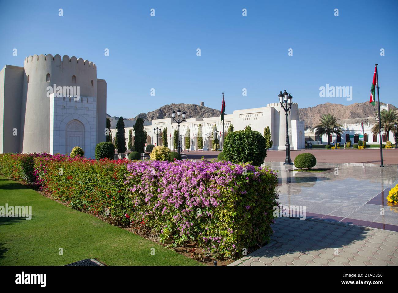Muscat, Oman - März 05,2022 : Blick auf die Altstadt von Muttrah im Gouvernement Muscat von Oman. Stockfoto