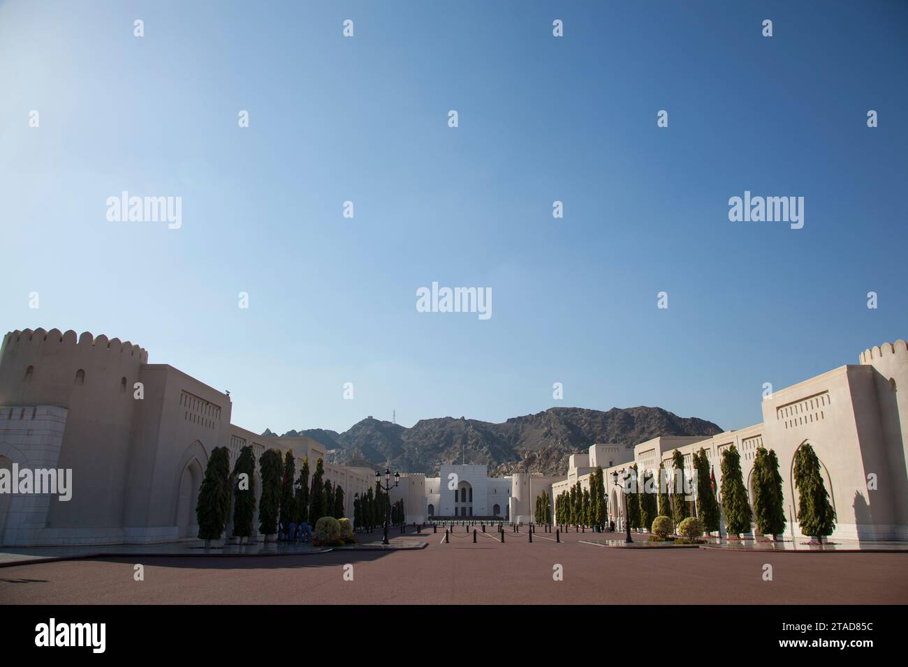 Muscat, Oman - März 05,2022 : Blick auf die Altstadt von Muttrah im Gouvernement Muscat von Oman. Stockfoto