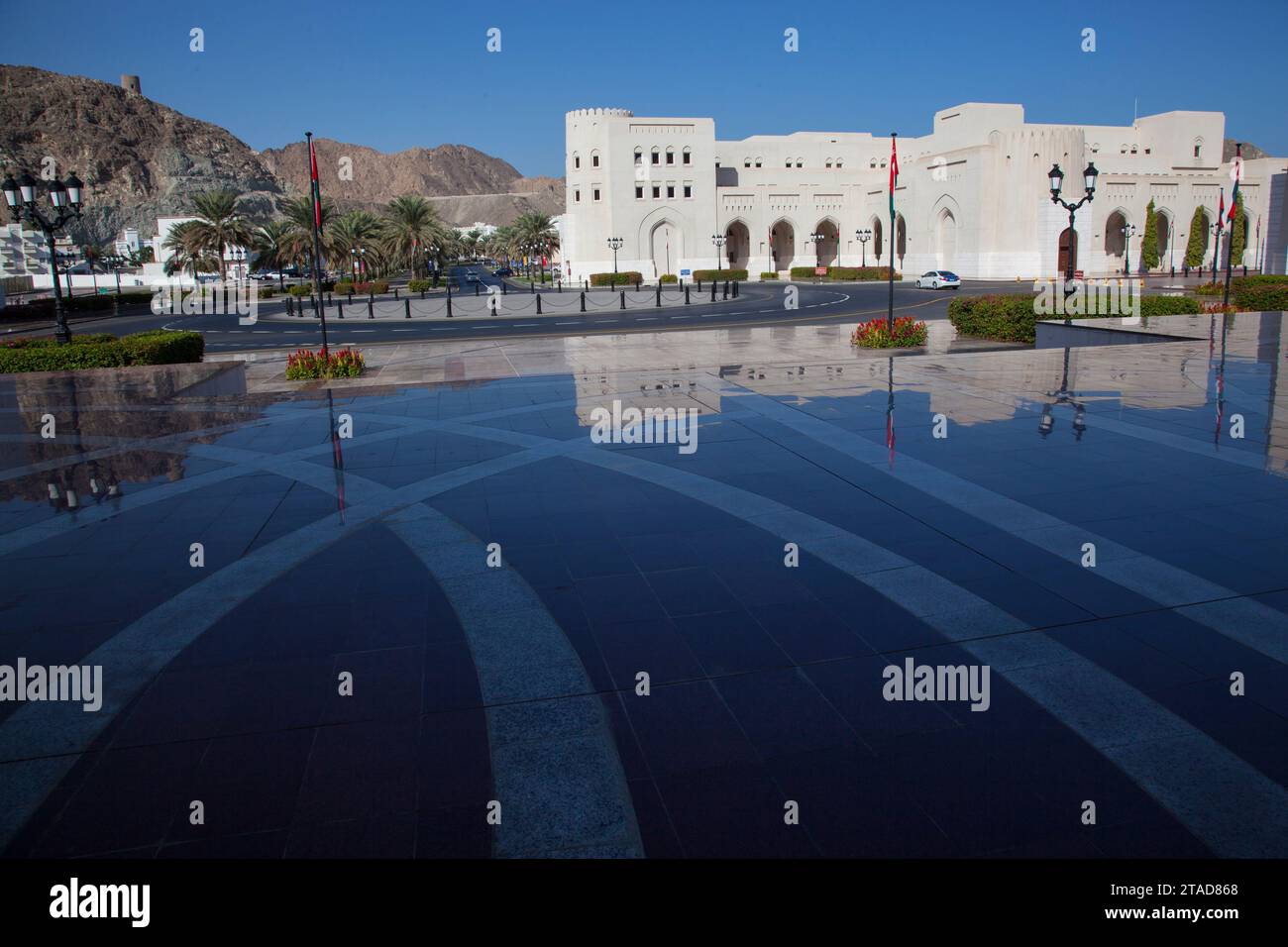 Muscat, Oman - März 05,2022 : Blick auf die Altstadt von Muttrah im Gouvernement Muscat von Oman. Stockfoto