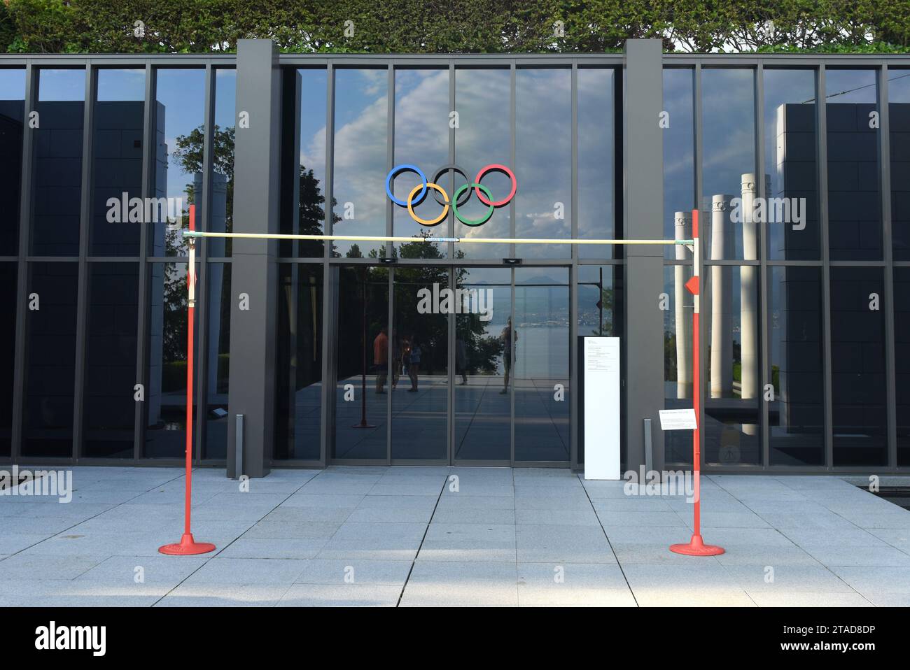 Lausanne, Schweiz - 05. Juni 2017: Eintritt in das Olympische Museum in Lausanne, Schweiz Stockfoto