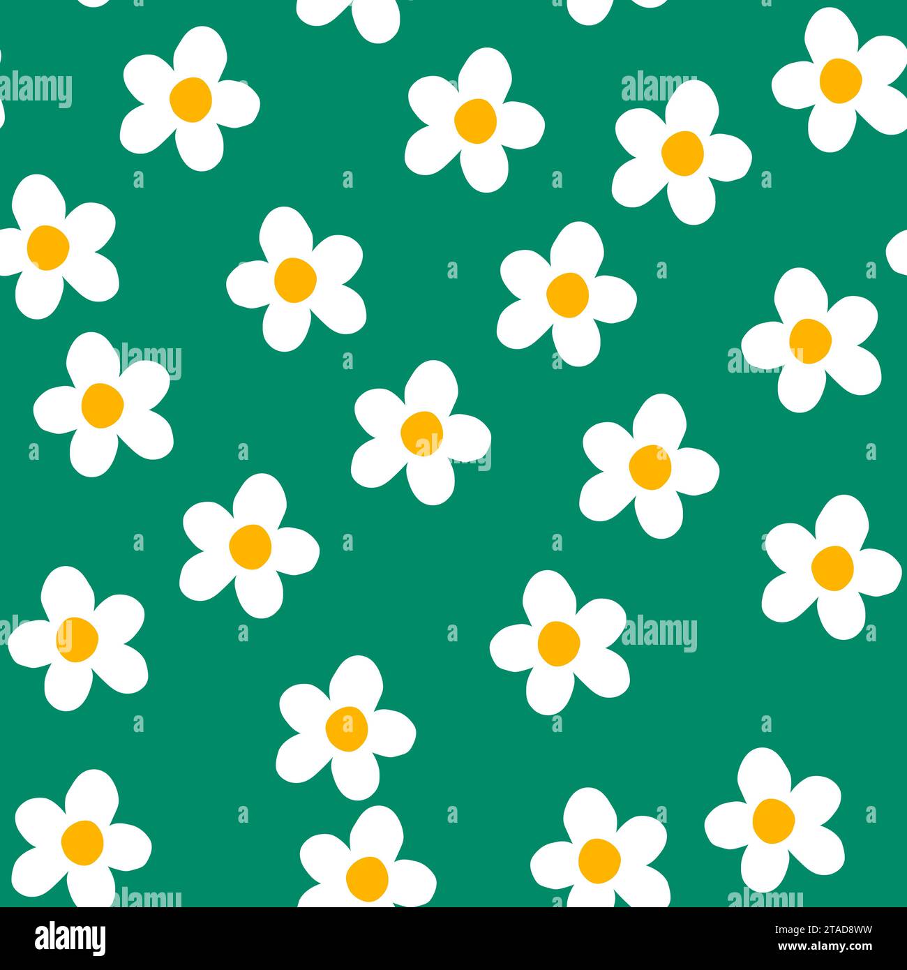 Nahtloses Muster mit kreativen Zierblumen im skandinavischen Stil. Ideal für Stoff, Textil. Vektorhintergrund Stock Vektor