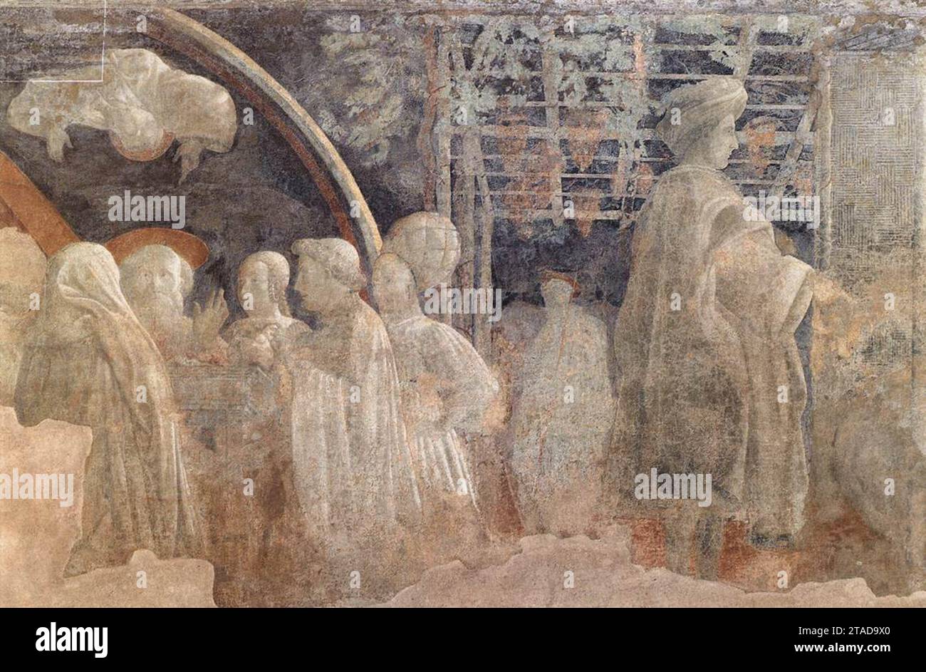 Noahs Opfer und Noahs Trunkenheit 1447-48 von Paolo Uccello Stockfoto