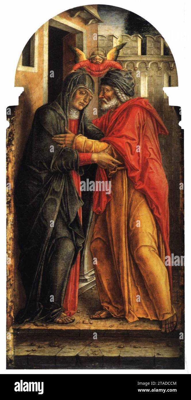Das Treffen von Anne und Joachim 1473 von Bartolomeo Vivarini Stockfoto