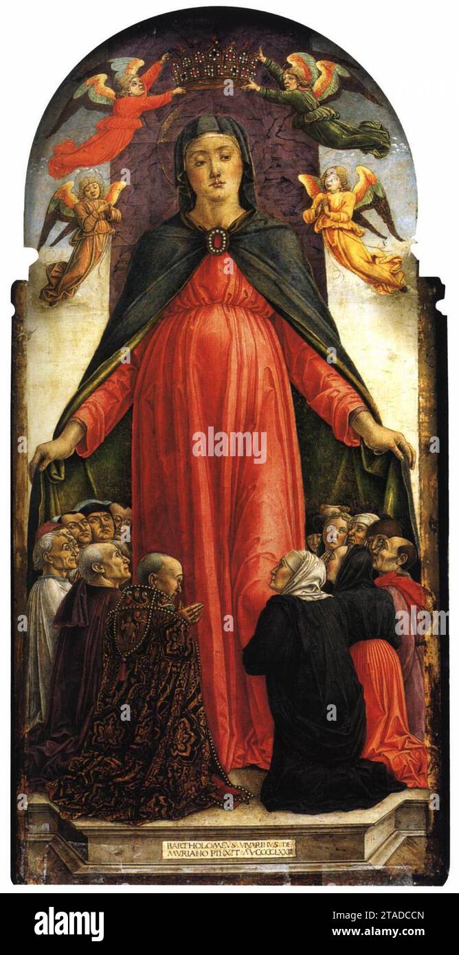 Madonna della Misericordia 1473 von Bartolomeo Vivarini Stockfoto