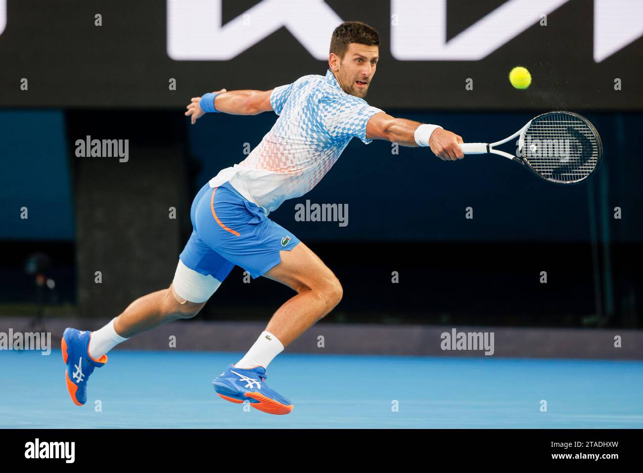 Novak Djokovic, Australian Open 2023, Melbourne Park, Melbourne, Victoria, Australien Stockfoto