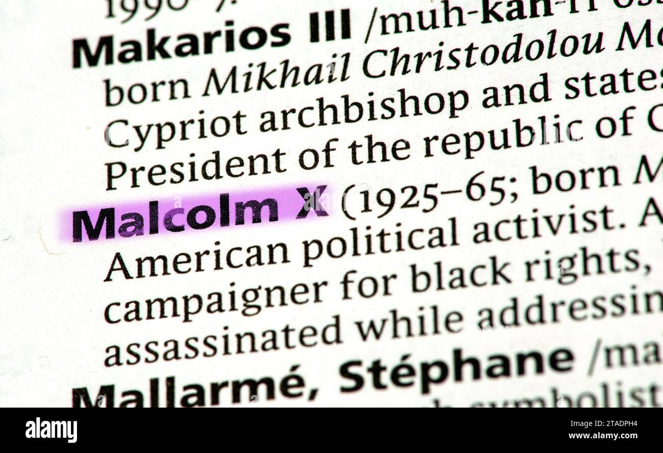 malcolm x Stockfoto