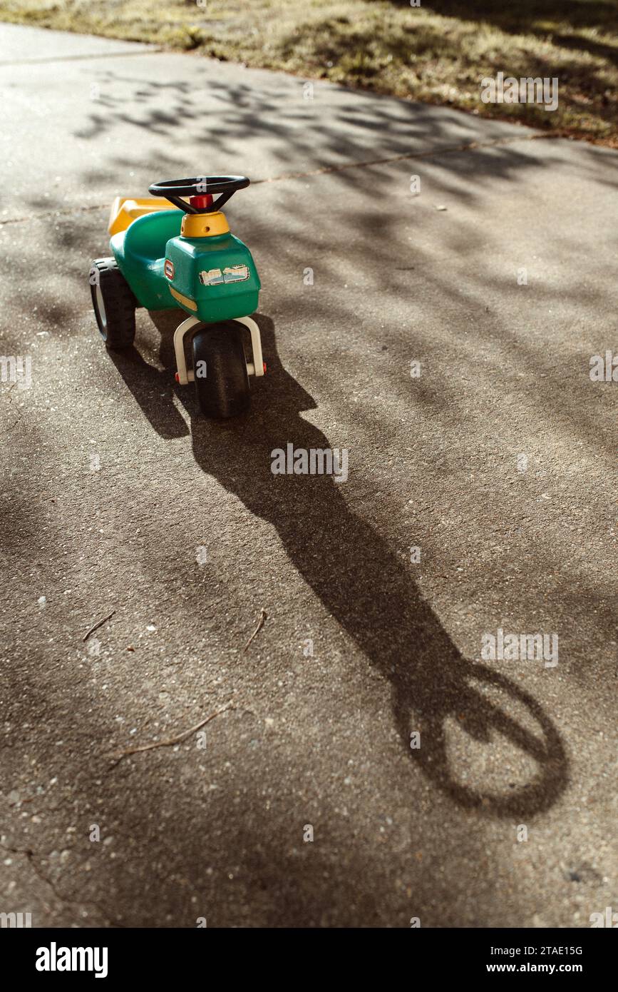 Traktor mit Schatten Stockfoto
