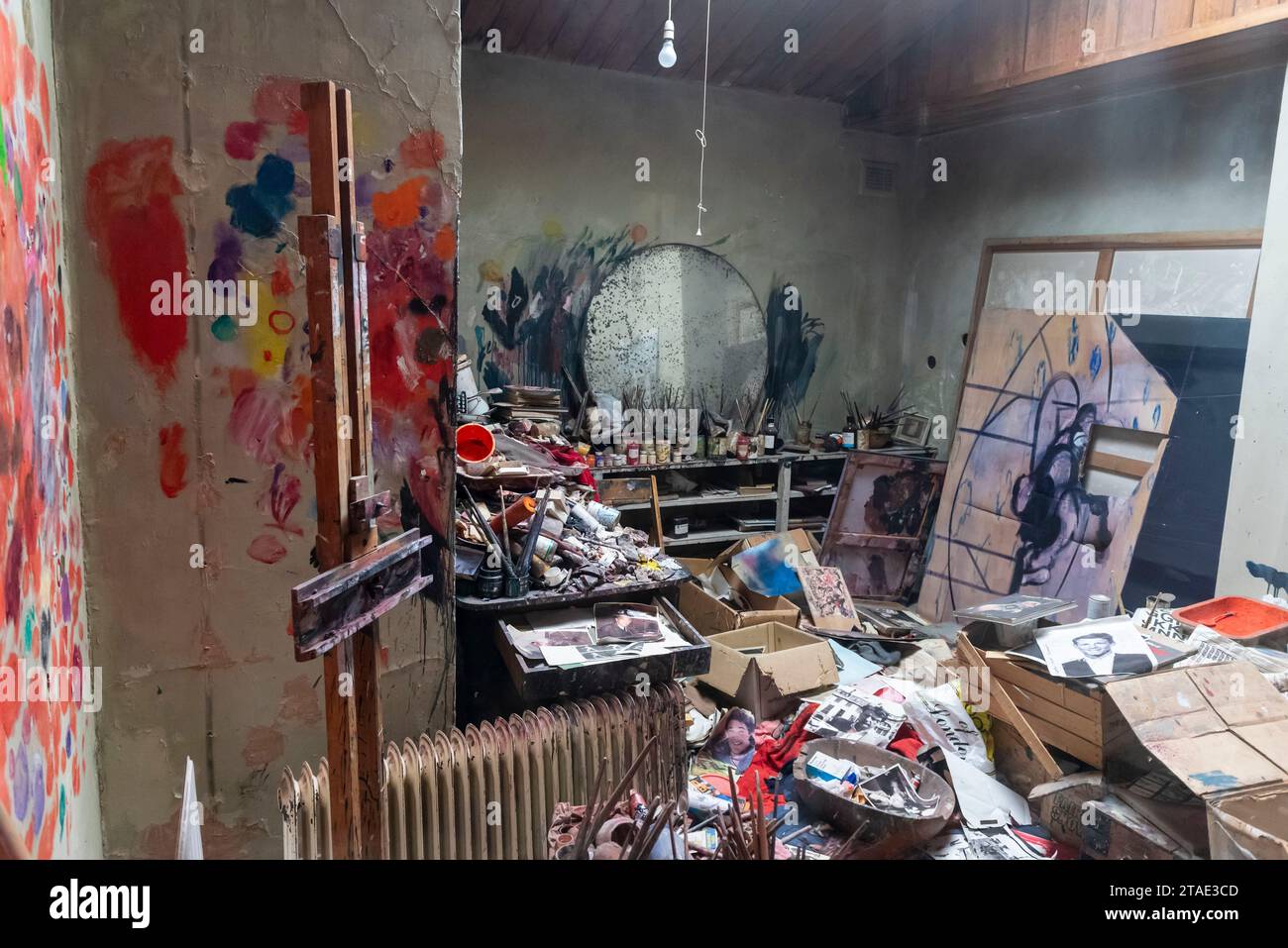 Republik Irland, County Dublin, Hugh Lane Gallery, Francis Bacon Gallery, Malerstudio Stockfoto