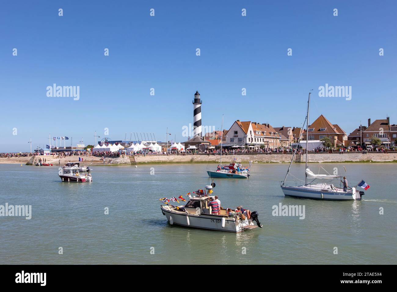 Frankreich, Nord, Petit Fort Philippe, SEA ??Festival, AA-Kanal, der in die Nordsee fließt Stockfoto