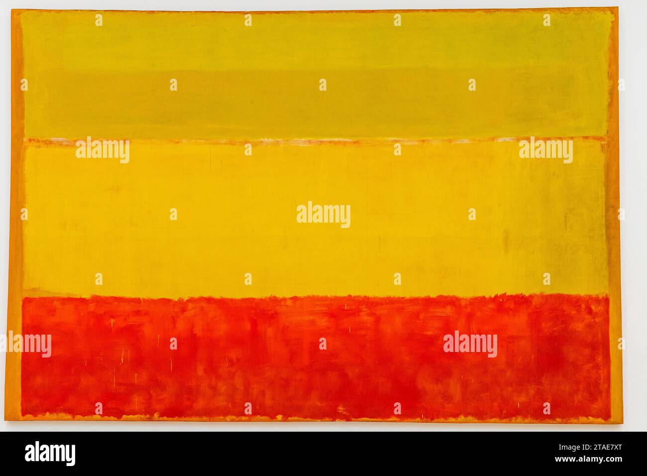 Spanien, Baskenland, Bilbao, die größte Stadt der autonomen Gemeinschaft des Baskenlandes und des Nordens der Iberischen Halbinsel. Das Guggenheim Museum in Bilbao ist ein Museum für moderne und zeitgenössische Kunst, entworfen von Frank Gehry. Mark Rothko, Sans Titer (1952–53) Stockfoto