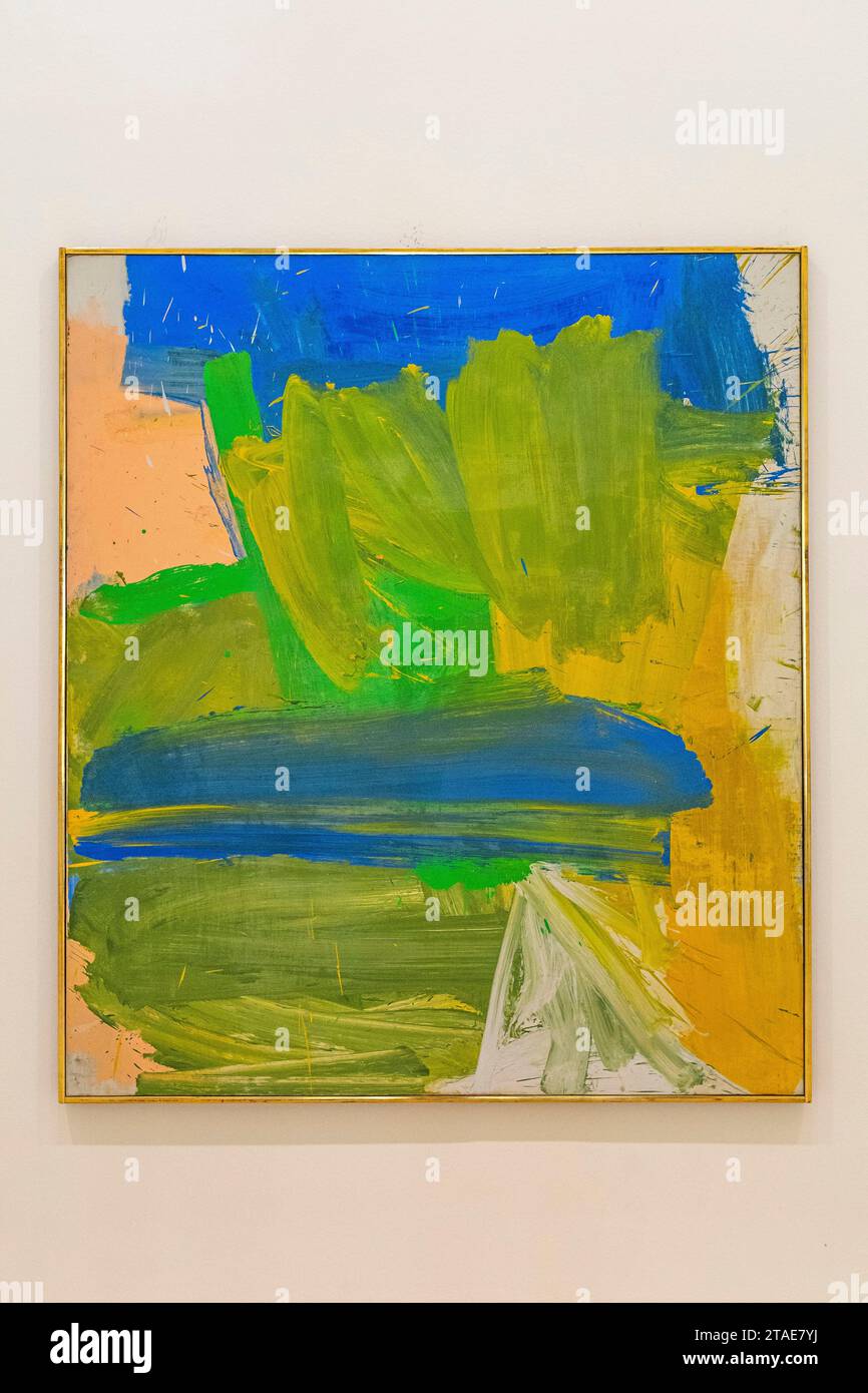 Spanien, Baskenland, Bilbao, die größte Stadt der autonomen Gemeinschaft des Baskenlandes und des Nordens der Iberischen Halbinsel. Das Guggenheim Museum in Bilbao ist ein Museum für moderne und zeitgenössische Kunst, entworfen von Frank Gehry. Willem de Kooning, Villa Borghese (1960) Stockfoto
