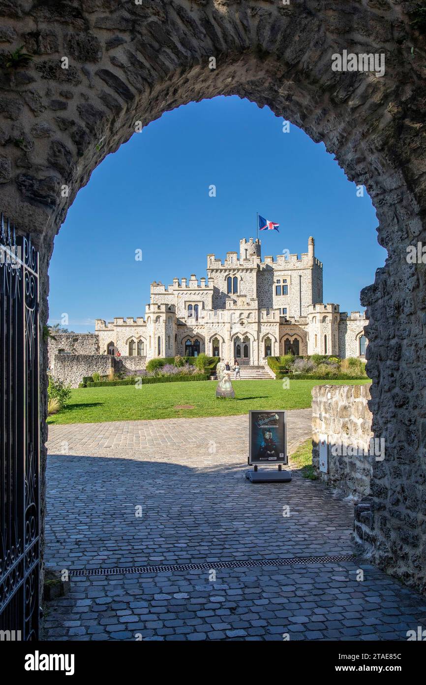 Frankreich, Pas de Calais, Condette, Schloss Hardelot, Herrenhaus im Tudor-Stil aus dem frühen 20. Jahrhundert, erbaut auf den Fundamenten einer Burg Stockfoto