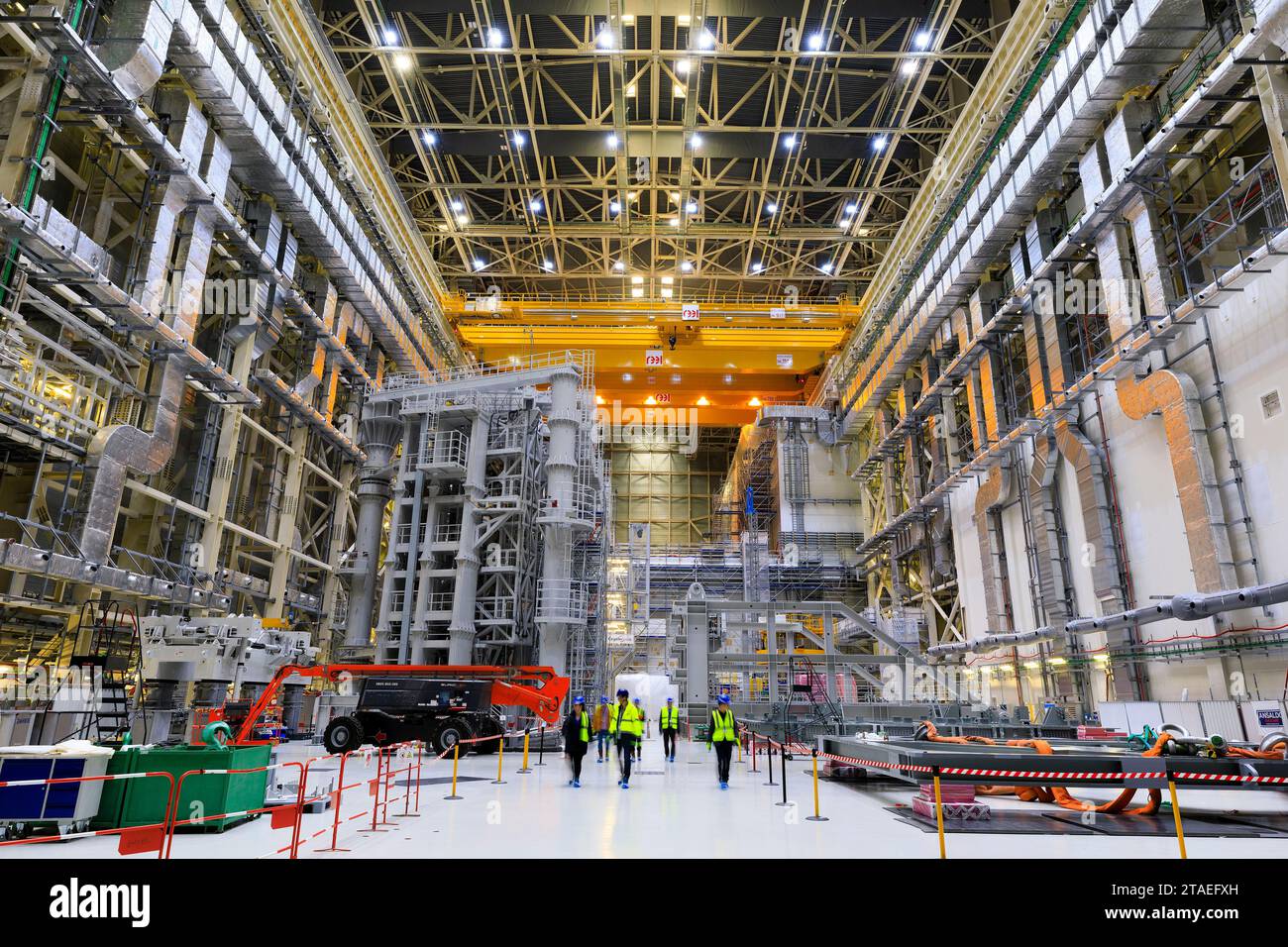 Frankreich, Bouches du Rhone, Saint Paul lez Durance, ITER, Versammlungshalle, öffentlicher Besuch Stockfoto