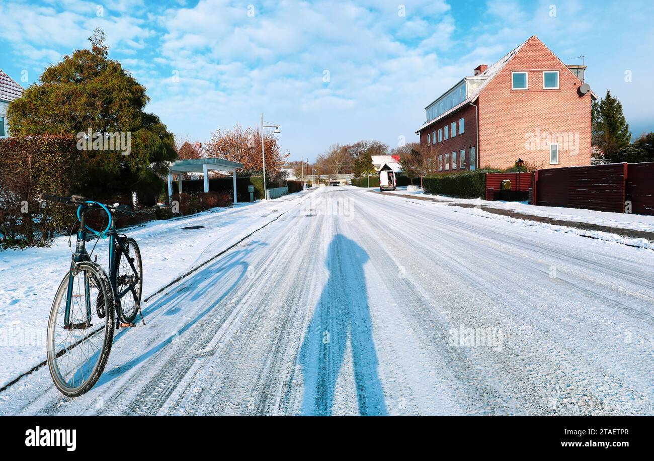 Dänischer Winter nach Schneefall Stockfoto