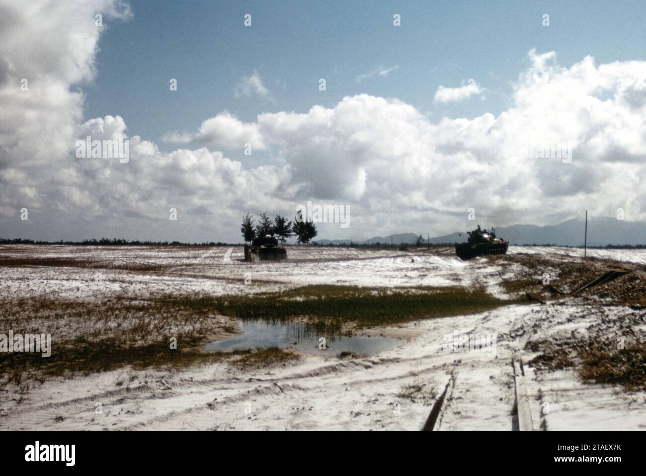 USMC United States Marine Corps Main Battle Tank (MBT) M48 Patton - Vietnamkrieg Stockfoto