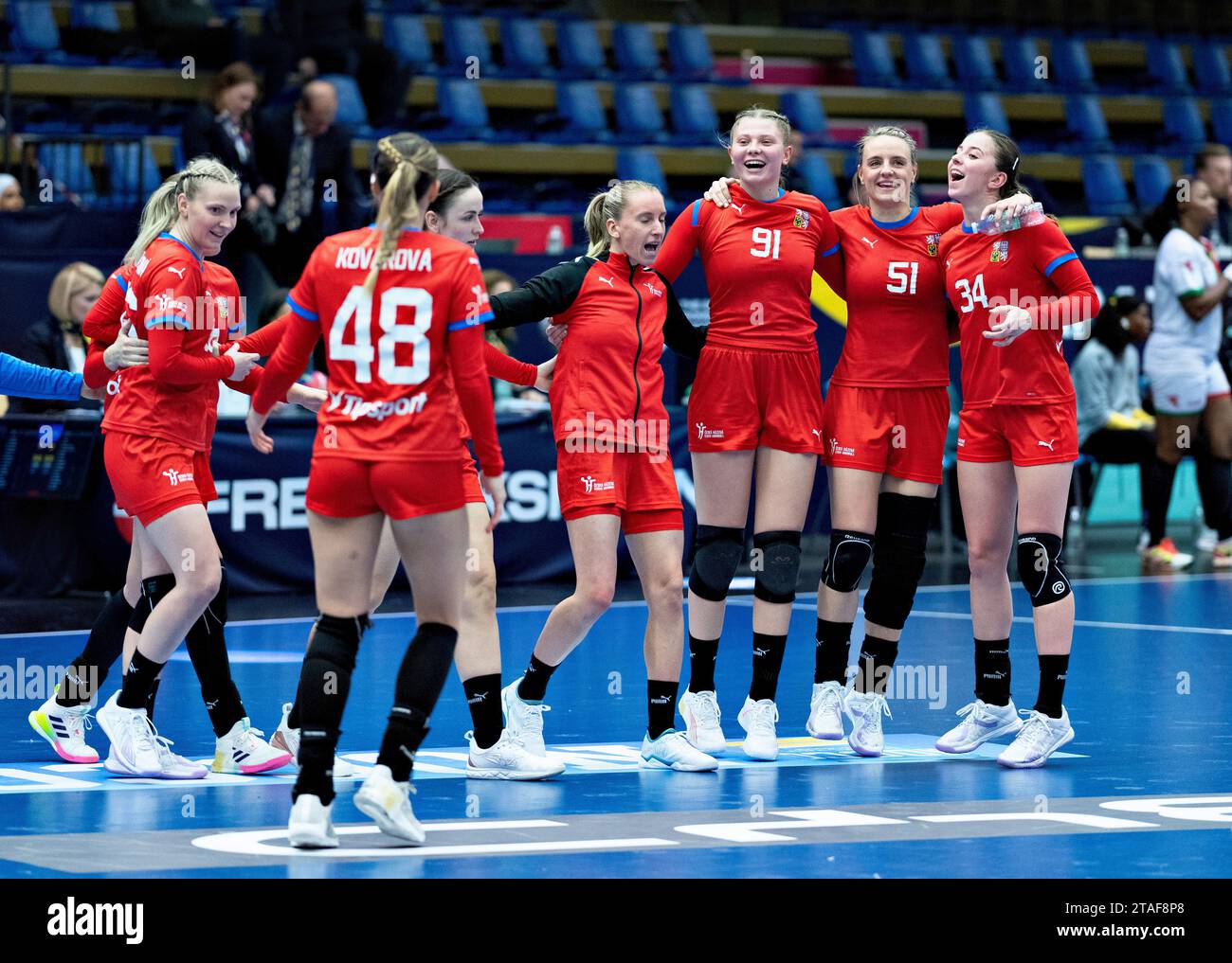 Die Spieler af Czech Republic feiert am Donnerstag, den 30. November