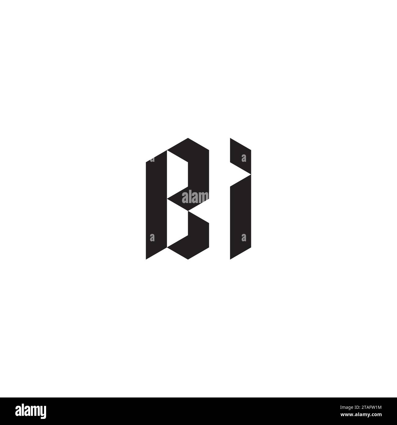 BI Initial-Logo-Buchstaben in hochwertigem, professionellem Design, das auf allen Druckmedien gut gedruckt werden kann Stock Vektor