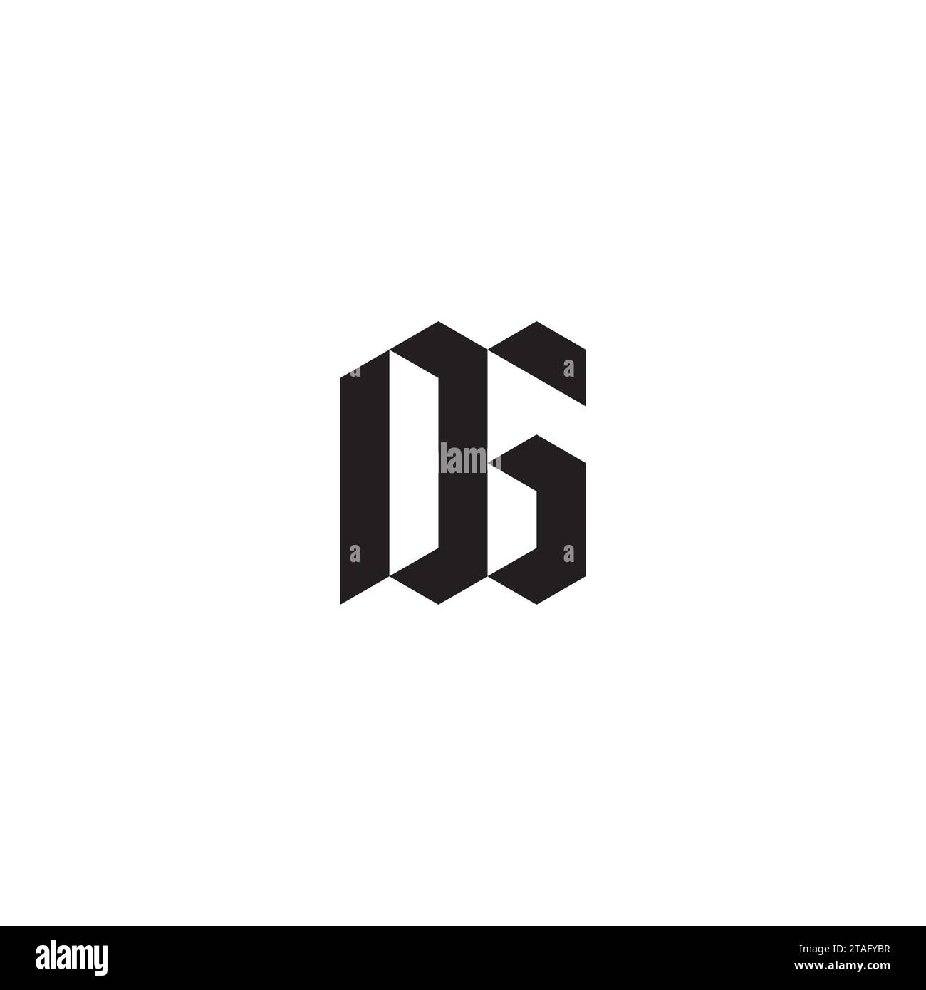 Erste Logo-Buchstaben der GD in hochwertigem, professionellem Design, das auf allen Printmedien gut gedruckt werden kann Stock Vektor