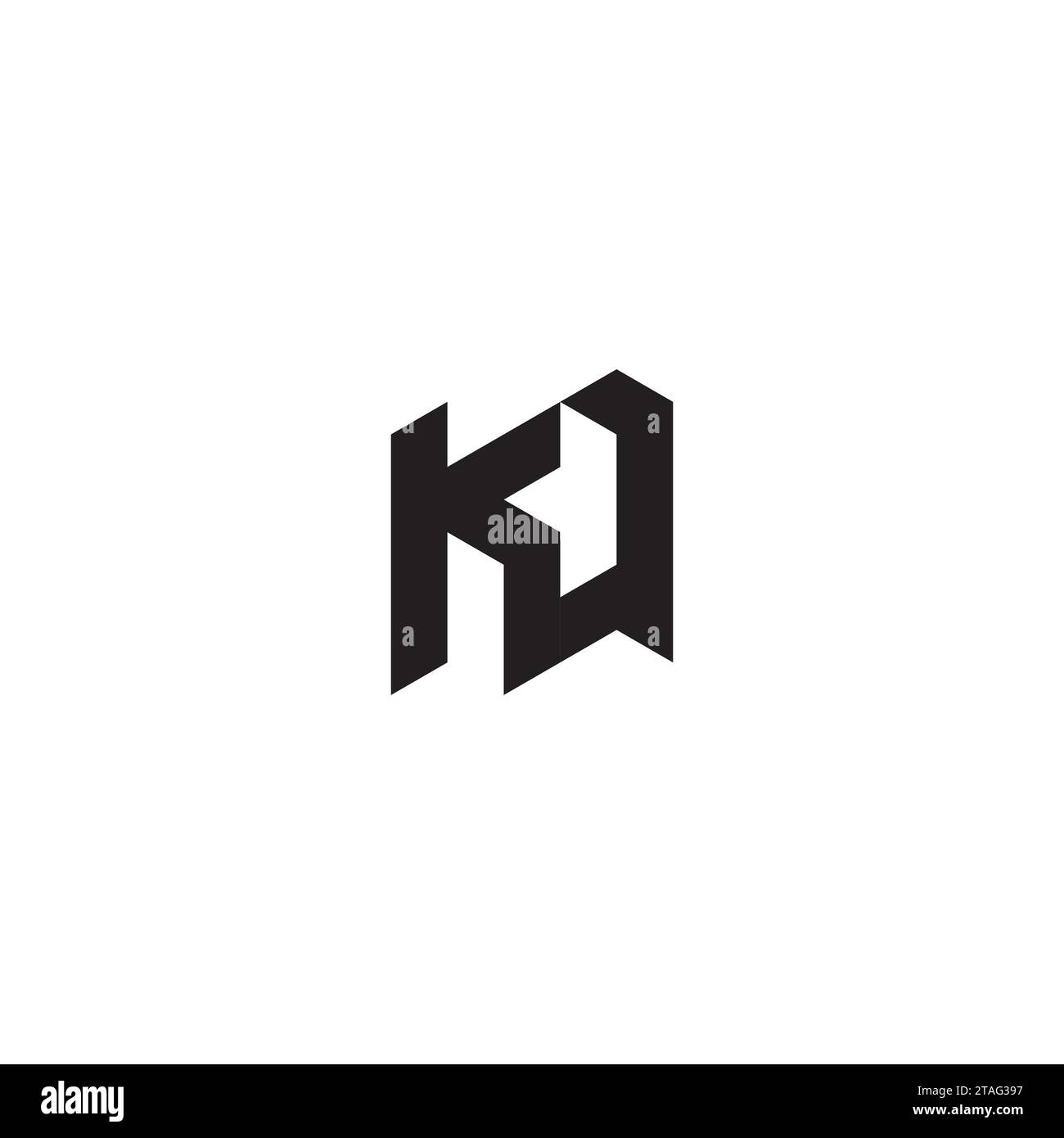 KQ Initial-Logo-Buchstaben in hochwertigem, professionellem Design, das auf allen Druckmedien gut gedruckt werden kann Stock Vektor