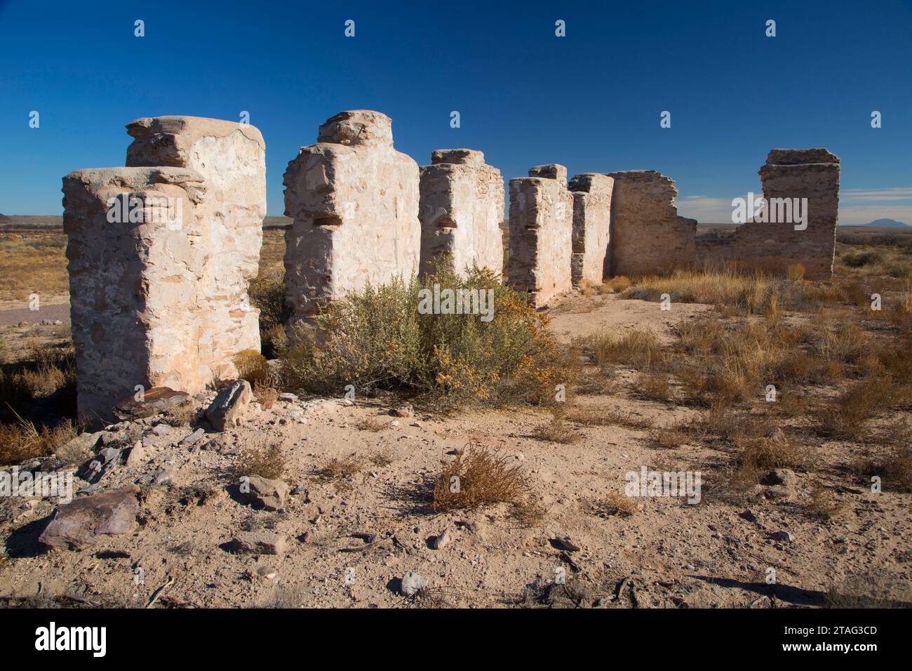 Befehlshabenden Offizieren Viertel ruinieren, Fort Craig National Historic Site, Socorro Büro des Land-Managements, New Mexico Stockfoto