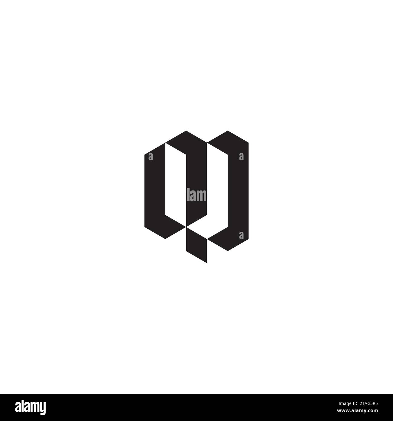 Erste QD-Logobuchstaben in hochwertigem, professionellem Design, das auf allen Druckmedien gut gedruckt werden kann Stock Vektor