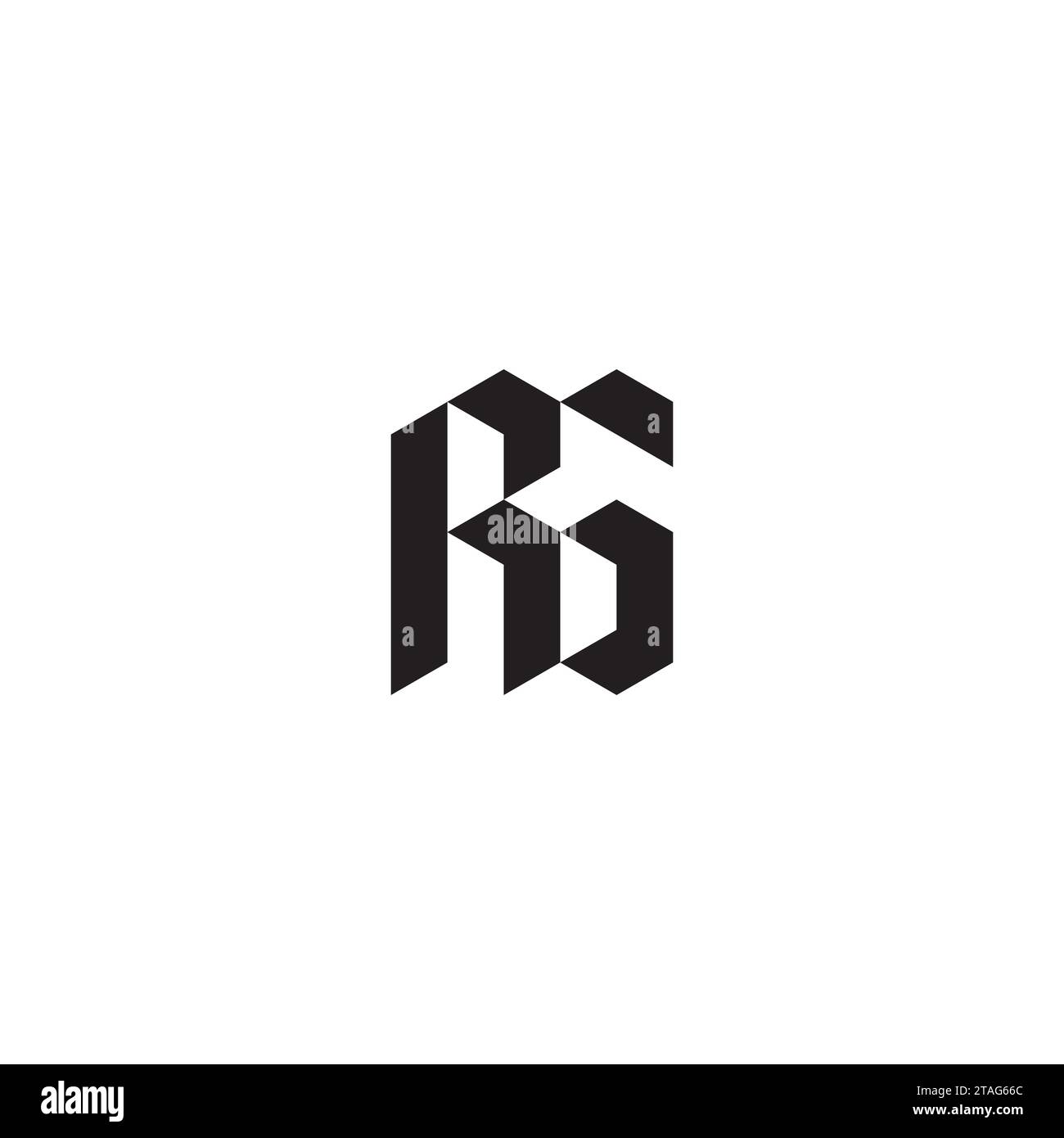 Die ersten Logobuchstaben von RG in hochwertigem, professionellem Design, das auf allen Druckmedien gut gedruckt werden kann Stock Vektor