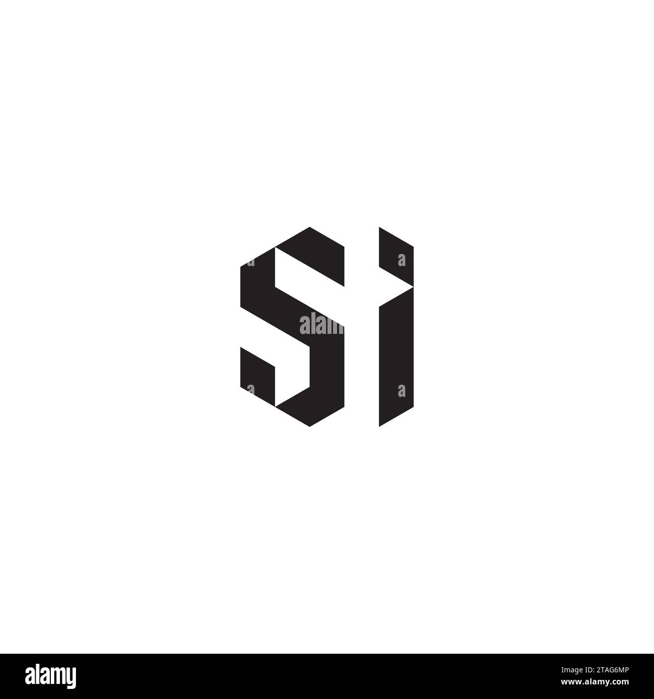 SI-Initialbuchstaben in hochwertigem, professionellem Design, das auf allen Druckmedien gut gedruckt werden kann Stock Vektor