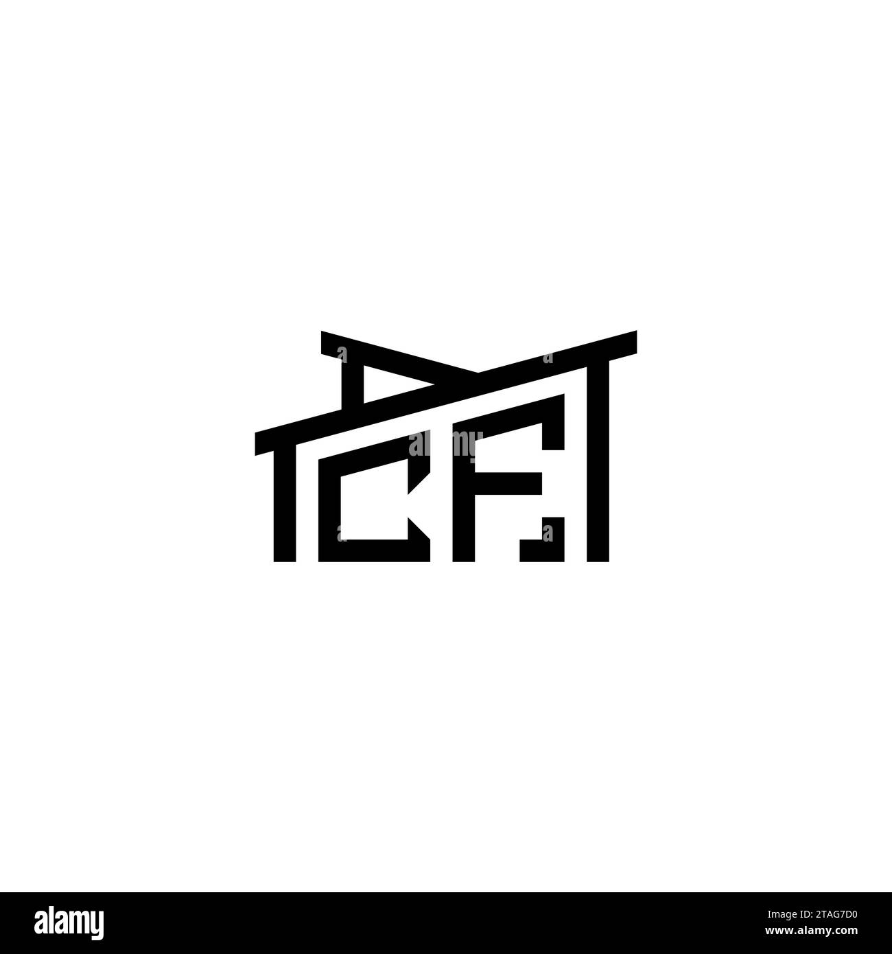 CF Initial Letter in Real Estate Logo Concept.eps CF Initial Letter in Real Estate Logo Concept Stock Vektor
