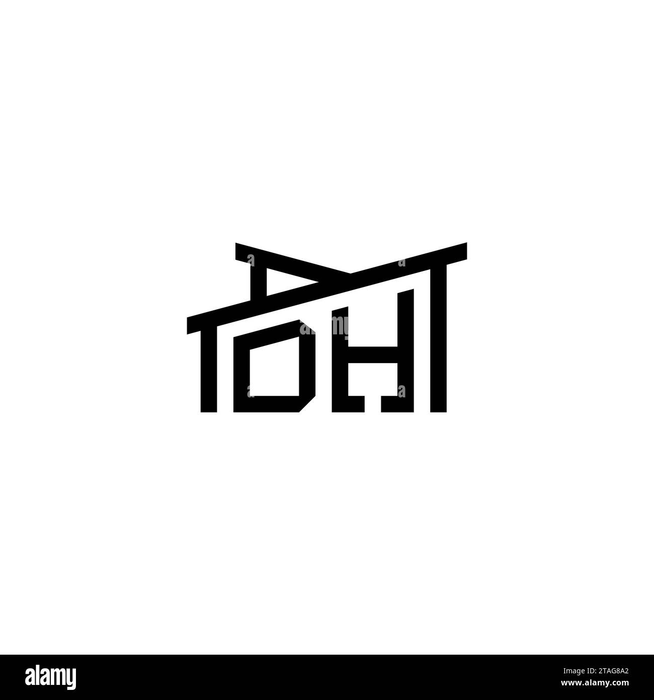 DH-Anfangsbuchstabe im Real Estate Logo Konzept.eps DH-Anfangsbuchstabe im Real Estate Logo Konzept Stock Vektor