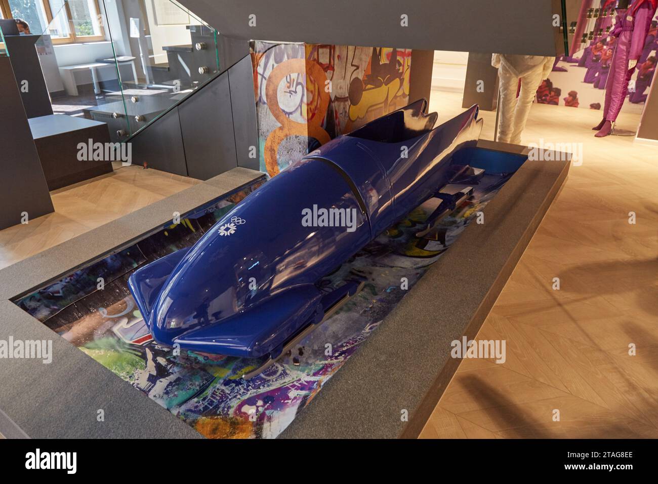 Das Olympische Museum von Sarajevo, das in einem wiederaufgebauten Gebäude aus der österreichisch-ungarischen Ära untergebracht ist Stockfoto