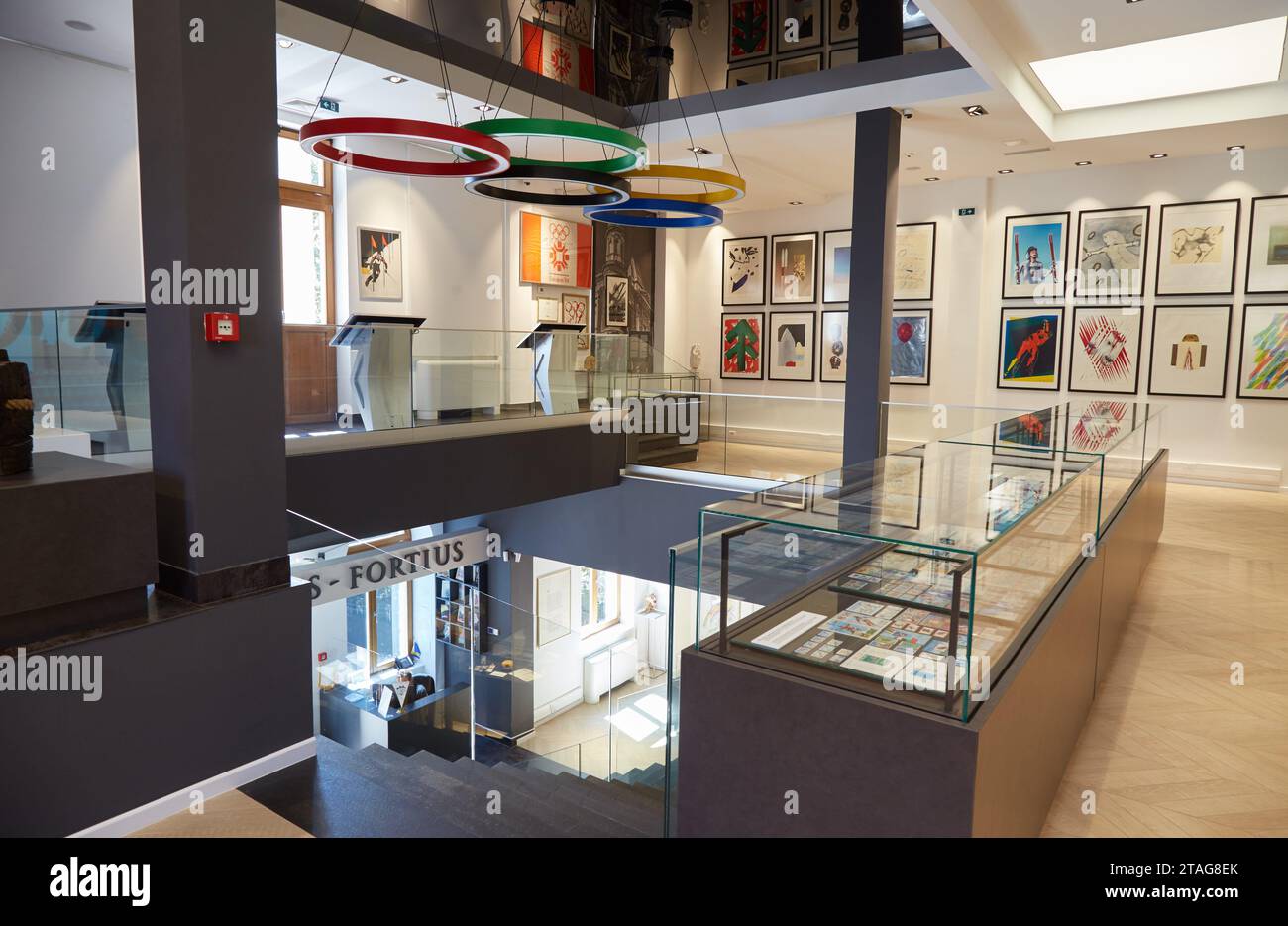 Das Olympische Museum von Sarajevo, das in einem wiederaufgebauten Gebäude aus der österreichisch-ungarischen Ära untergebracht ist Stockfoto