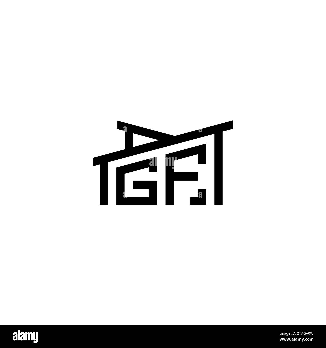 GF-Anfangsbuchstabe in Real Estate Logo Concept.eps GF-Anfangsbuchstabe in Real Estate Logo Concept Stock Vektor