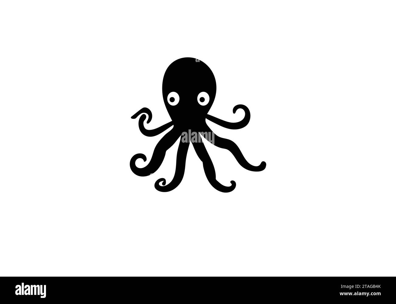 Decke Octopus minimales Design mit Illustration Stock Vektor