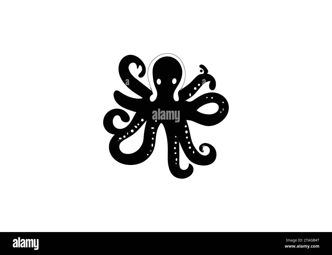 Decke Octopus minimales Design mit Illustration Stock Vektor